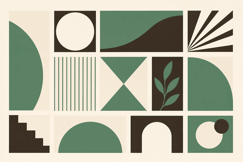 Editorial workspace motif