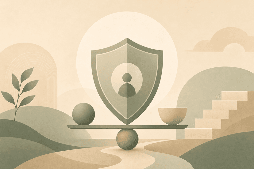 Calm protective geometric motif